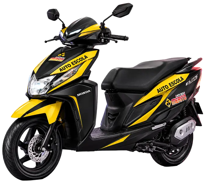 Moto automática Honda Elite 125 da Auto Escola Mérito